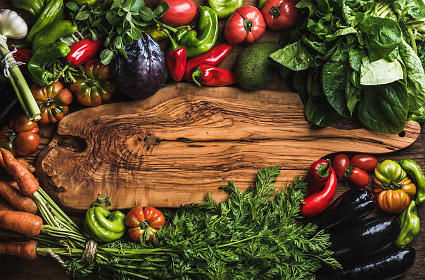 istock Fresh raw vegetable ingredients for healthy cooking or salad making 582289474