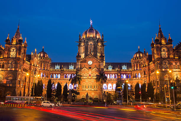 Chatrapati Shivaji Terminus earlier known as Victoria Terminus in Mumbai stock photo