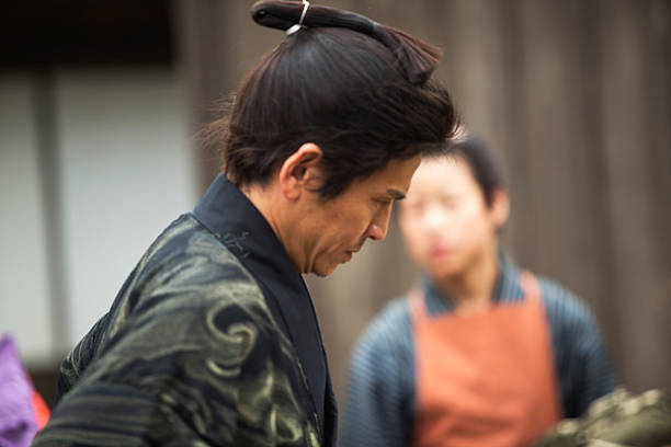 istock warrior samurai costume man in toei studios at kyoto japan 582291636