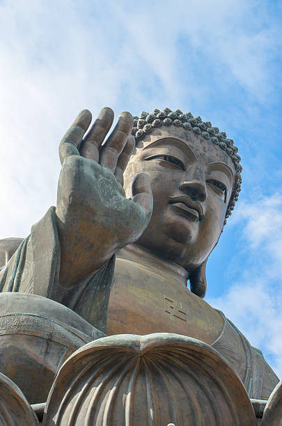 istock Lantau Buddha with palm facing out 582304134
