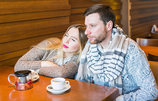 istock Two people in cafe enjoying the time spending with each 582312408