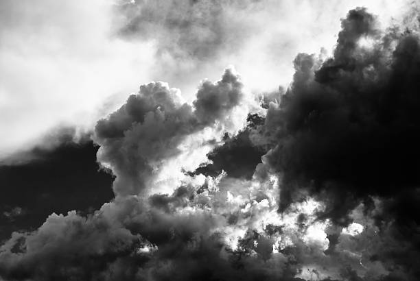 istock Dark Turbulent Sky with Storm Ominous Clouds 582315882