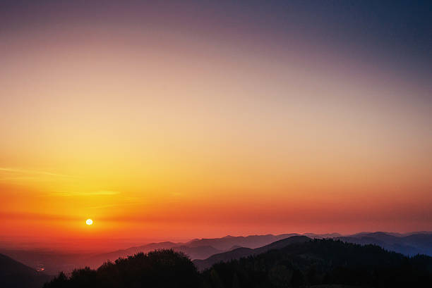 istock Fantastic sunny hills glowing by sunlight. Carpathian, Ukraine, 582316372