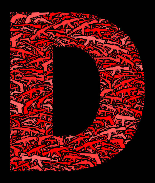 40+ Letter D On A Black Background Illustrations, Royalty-Free Vector ...