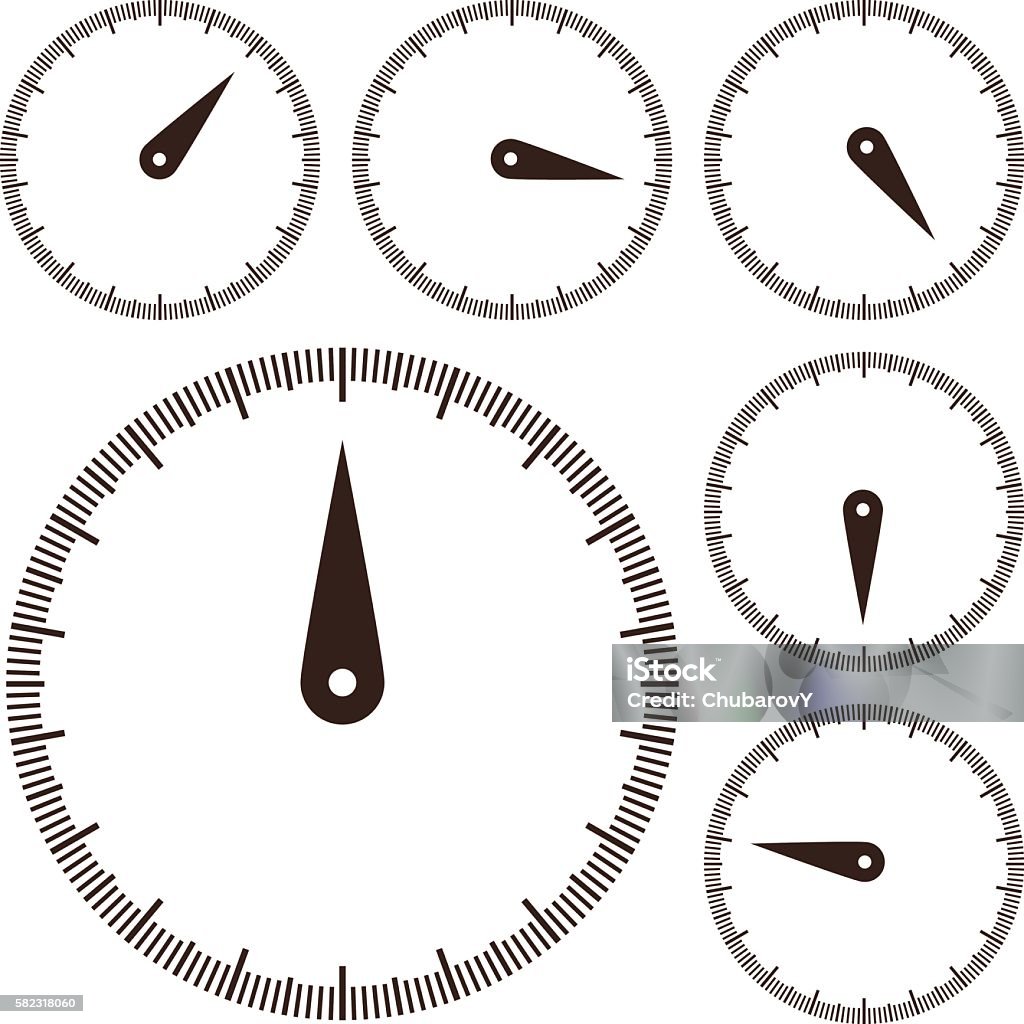 Round scale with arrow. Round scale with arrow. Vector illustration isolated on white background Arrow Symbol stock vector