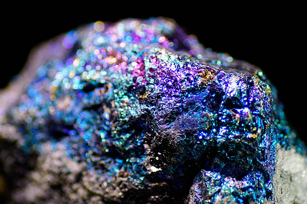 istock Peacock Ore mineral Chalcopyrite (or copper pyrite) 582319982