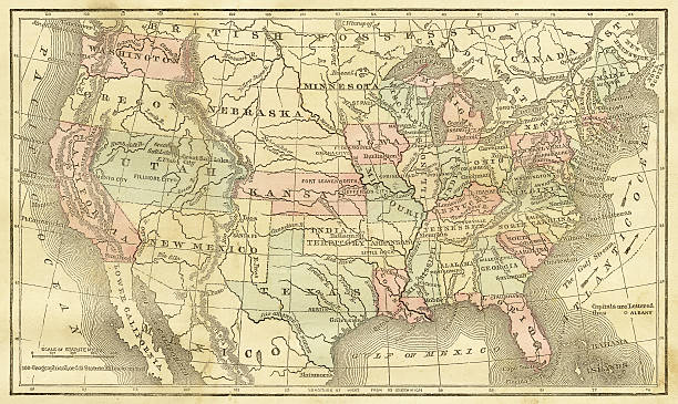 istock Map of United States 1856 583689950