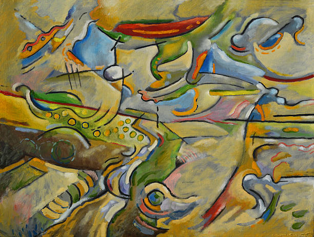 oil painting " Summertime" stock photo