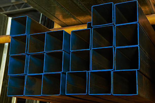 istock blue square metal tubes 583693842