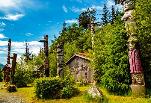 Totem pole at Hope, British Columbia visitor centre