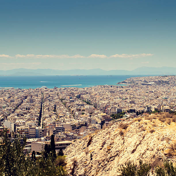 Panorama of Athens, Greece, from the hill