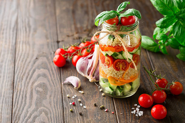 istock Healthy salad with vegetables and quinoa 583701942