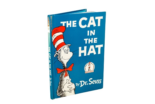 Hagerstown, MD, USA - March 6, 2015: Image of The Cat in the Hat by Dr. Seuss. Dr. Seuss is widely know for his children's books.
