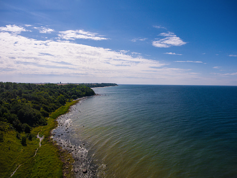 Coastal Landscape at Kap Arkona on Ruegen Island at baltic Sea,Mecklenburg Western Pomerania,Germany