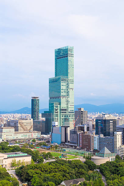 istock Osaka city landscape, Japan 583708486