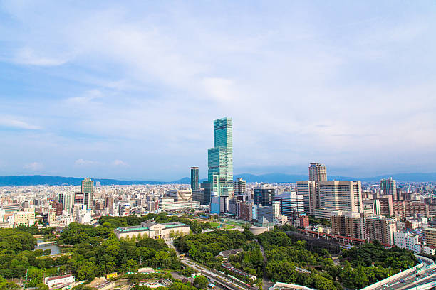 istock Osaka city landscape, Japan 583708742