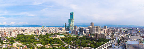 istock Osaka city landscape, Japan 583708850