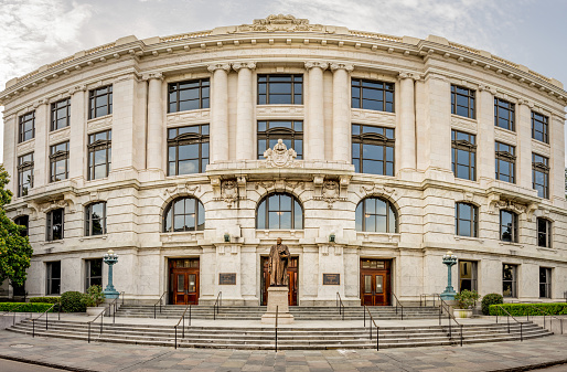 New Orleans, LA USA - June 30, 2015  -  This s a 9 photo pano or the Supreme Court of Louisiana in the French Quarter in New Orleans LA.