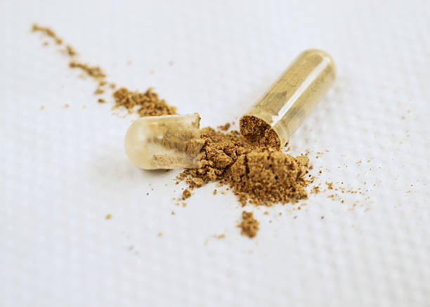 istock Open pill of guarana supplement 583713166