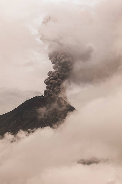 istock Tungurahua Volcano Sunset Explosion 583713454