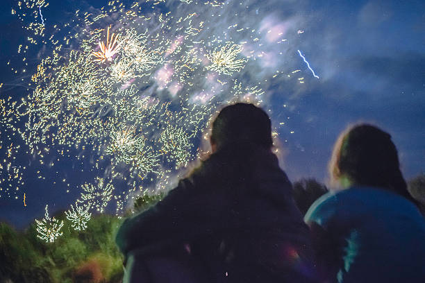istock Enjoying the Fireworks - long exposure 583713776