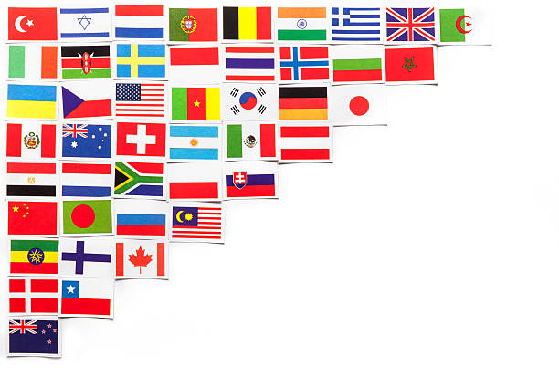 flagi narodowe różnych krajów świata - stepwise zdjęcia i obrazy z banku zdjęć