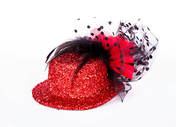 Red woman hat Red woman hat isolated on white background. bowler hat stock pictures, royalty-free photos & images