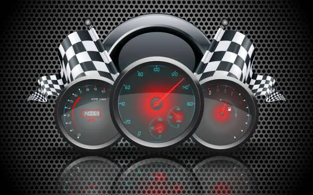 Vector illustration of Speedometer background