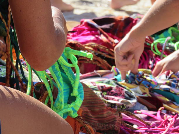 istock Selling swimsuits on the beach 583721886