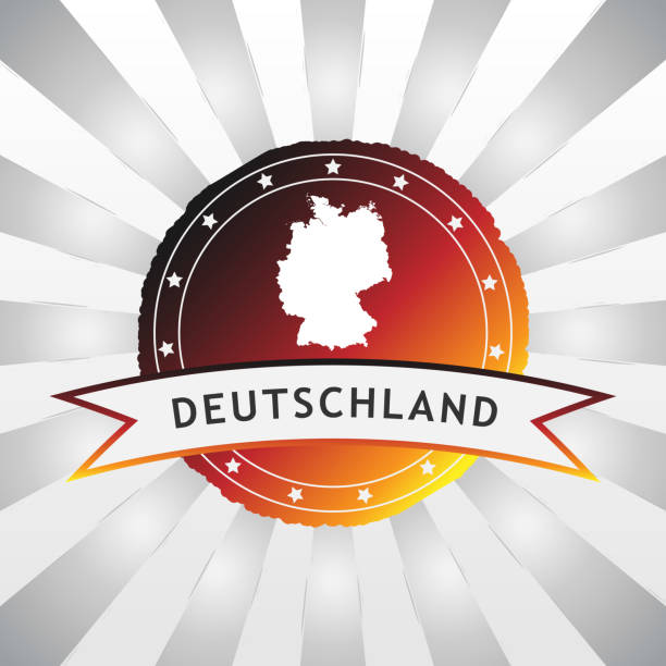 Shiny Black Red Gold  badge. Germany concept image. Digitally created image. 