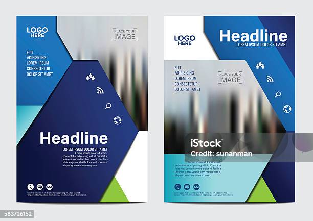 Brochure Layout Design Template Annual Report Flyer Leaflet Vector Stock Illustration - Download Image Now