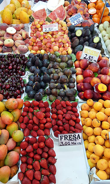 istock Various fruits on spanish market counter 583726184