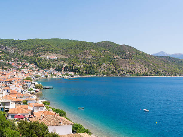 istock Limni village at Euboea in Greece. Panoramic view. 583726528