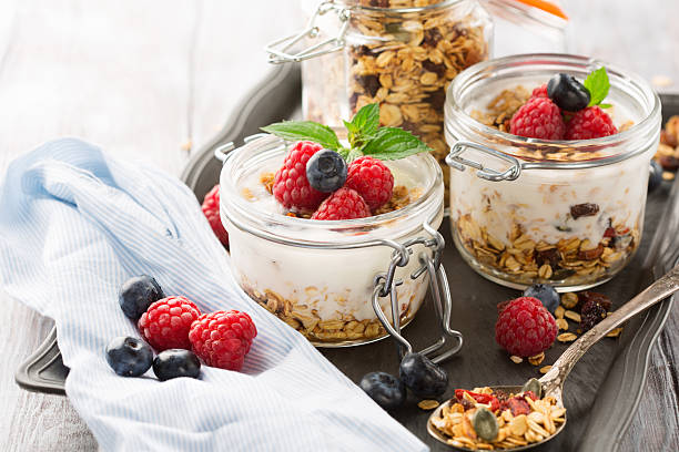 istock Healthy breakfast - homemade granola and fresh berries 583727540