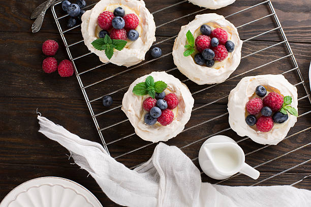 istock Pavlova cake with fresh summer berries 583727856