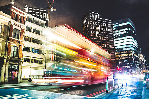 istock panning of a  double decker bus in london 583728084