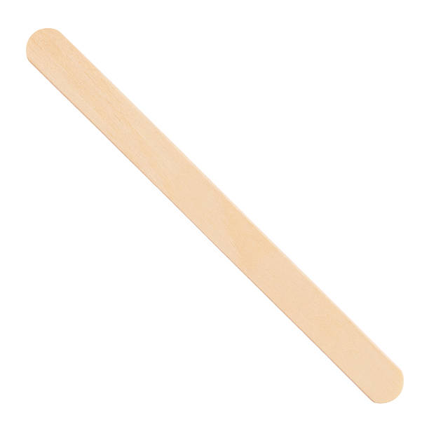 istock Wooden ice cream stick on a white background 583730186