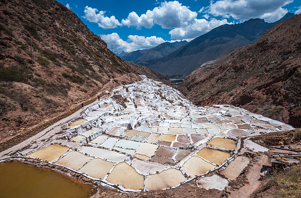 istock Salinas de Maras, man-made salt mines near Cusco, Peru 583731588