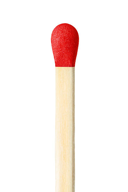istock Safety match close-up isolated on white background. 583731680