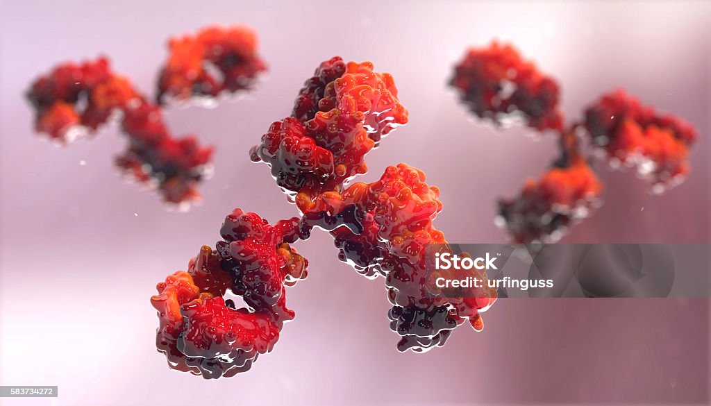 antibodies to cell movement of the virus, - Royalty-free Immunoglobuline Stockfoto