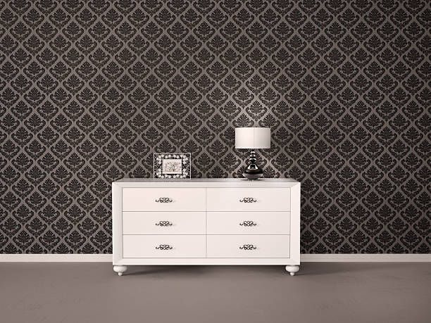 istock White chest of drawers against 583734416