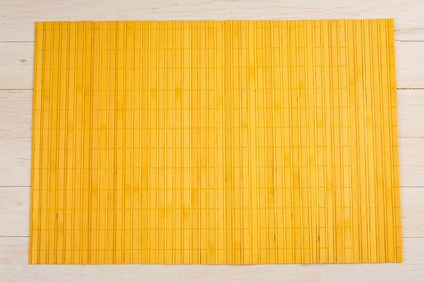 istock Yellow bamboo serving size on wood background 583736962