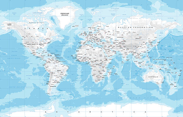 illustrazioni stock, clip art, cartoni animati e icone di tendenza di mappa del mondo di soccorso - map germany topographic map vector