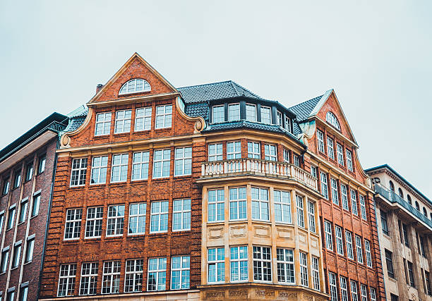 istock Urban apartment building with mixed exterior types 583801216