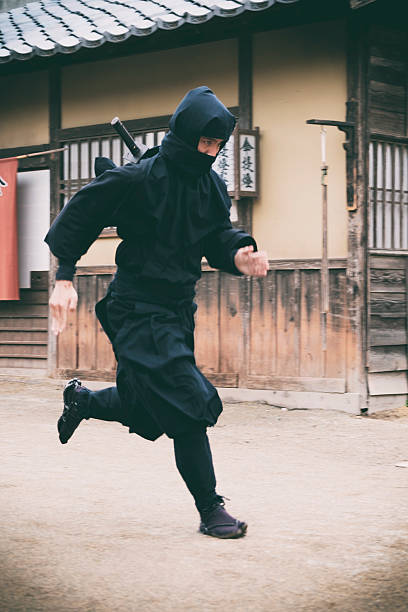 istock Japanese Ninja in Edo Period Town 583801922