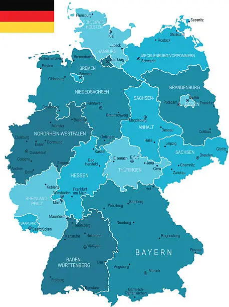 Vector illustration of Germany Map