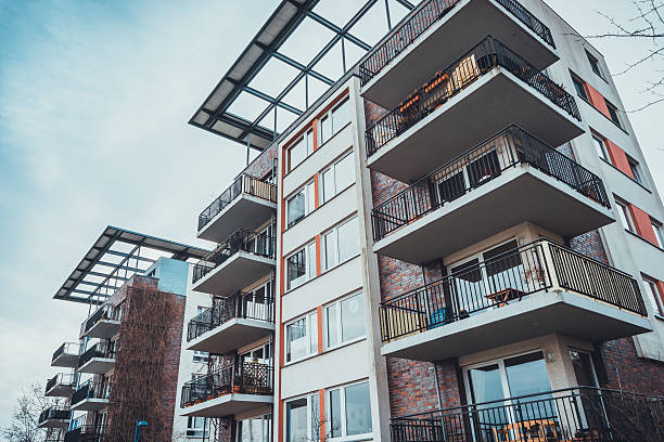 istock Apartments built in a modern architectural style 583806582