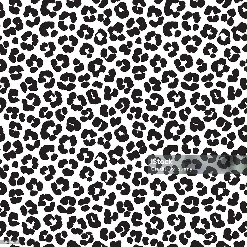 Leopard print seamless background pattern. Black and white Vector illustration Leopard print seamless background pattern. Black and white Cheetah Print stock vector