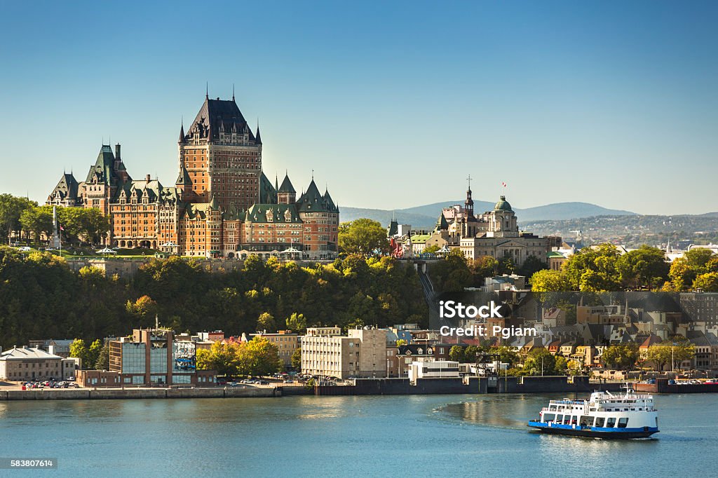 Quebec City skyline Old Quebec City view Canada Quebec City Stock Photo