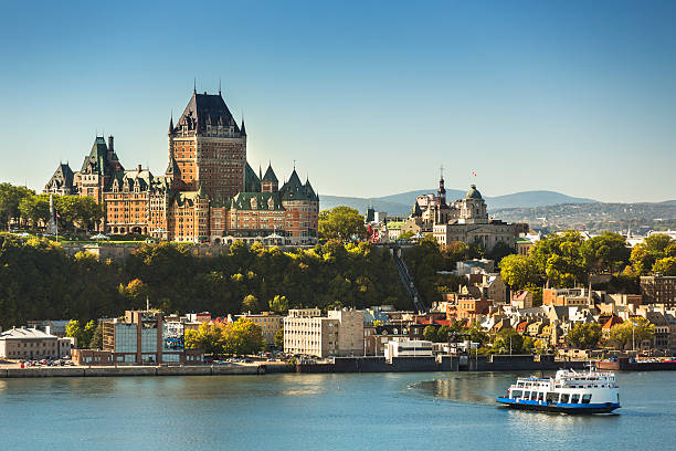 Quebec City skyline Old Quebec City view Canada chateau frontenac hotel stock pictures, royalty-free photos & images